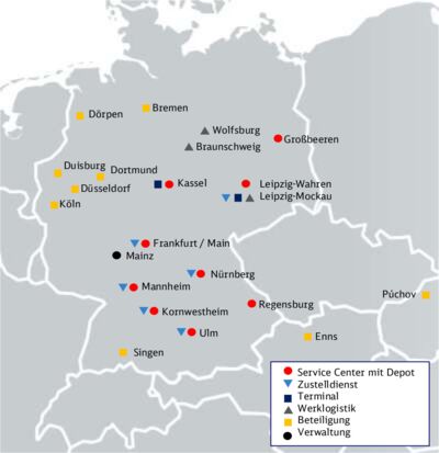 Standorte von DB Cargo (Karte)